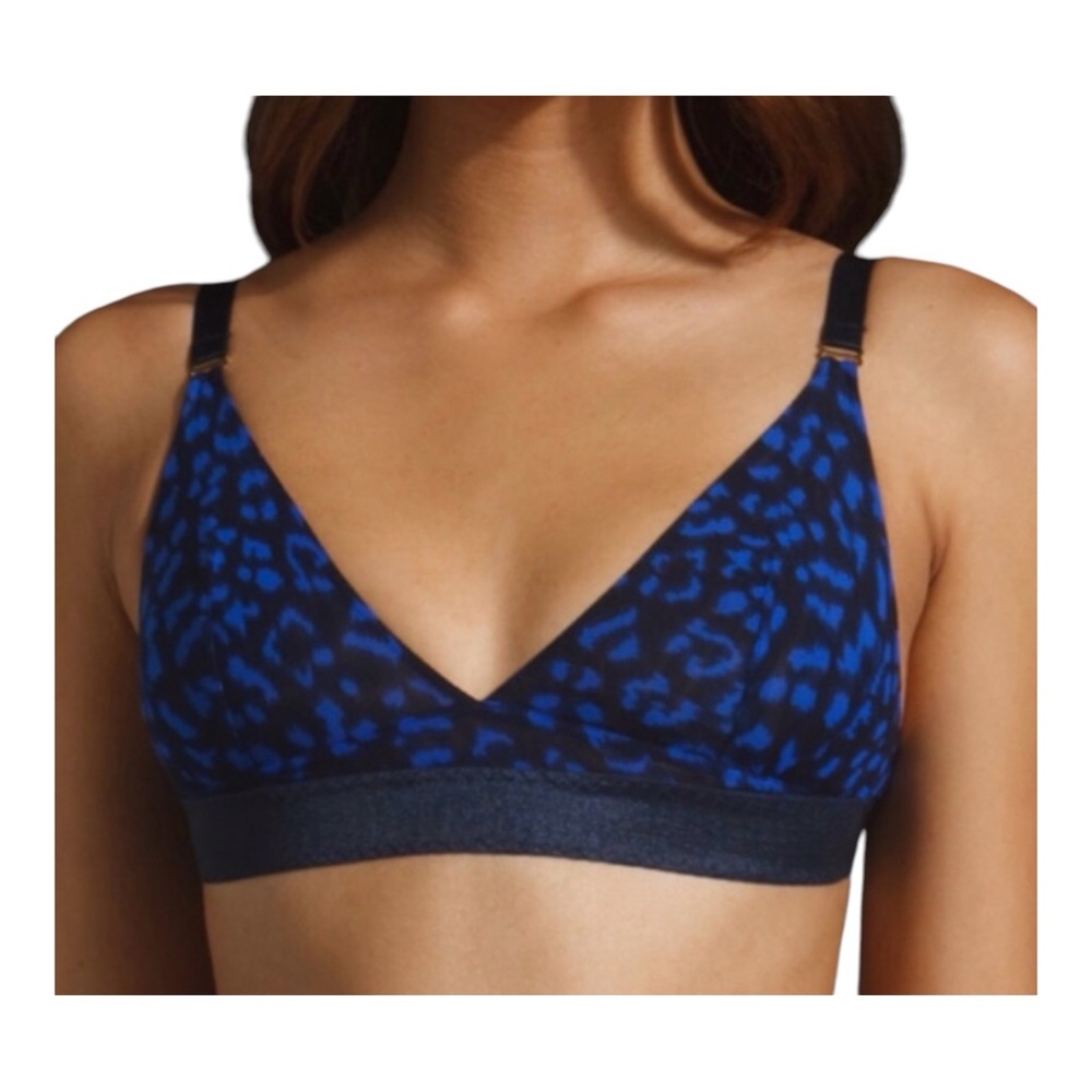 Stella McCartney Marguerite Riding Bra, Soft Cup Animal Print Bralette, 34C